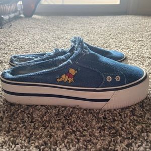 Vintage Denim Platform Slip On Sneakers